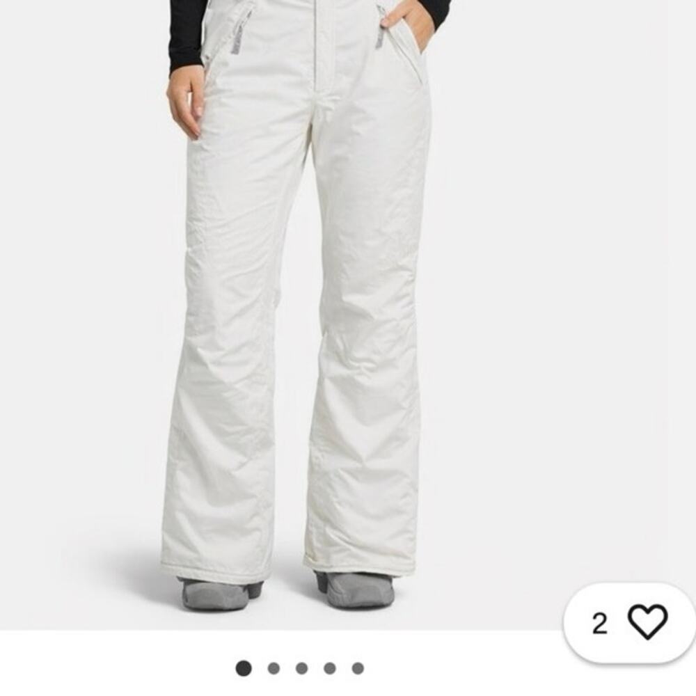 Columbia Women's Active Snow Long Ski Pants 1798340 White with Pockets